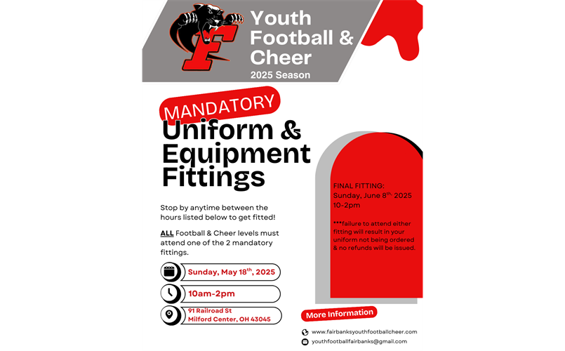 Mandatory Uniform & Equipment Fittings
